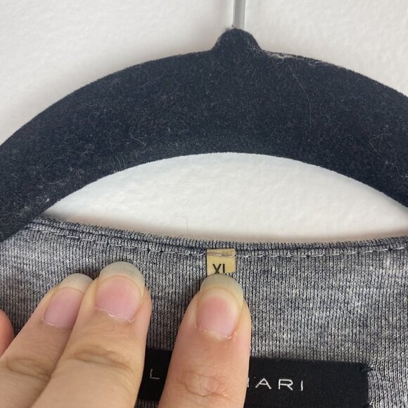 Elie Tahari Women's Zip Jacket Size XL Gray Heathered Black Accents - Picture 3 of 11